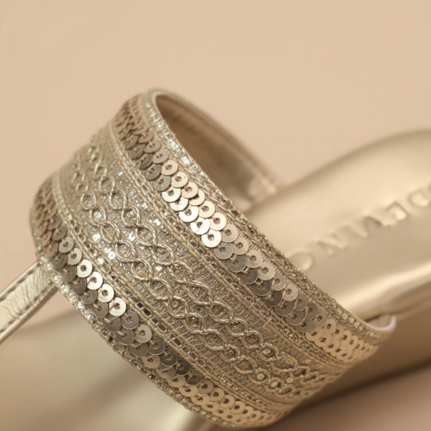 Macro close-up highlighting the sneaker craftsmanship and premium materials